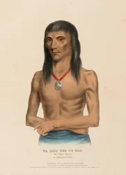 WA-BISH-KEE-PE-NAS. O pombo branco. A CHIPPEWA, de History of the Indian Tribes of North America