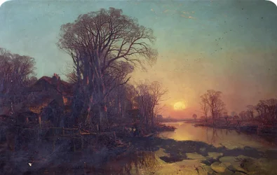 Um pôr-do-sol de inverno