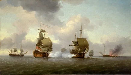 A captura do "Glorioso", 8 de outubro de 1747, c.1747 (óleo sobre tela)