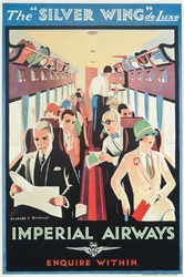 Cartaz publicitário Imperial Airways (litografia a cores)
