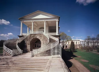 Galeria Cameron no Palácio Catherine em Tsarkoye Selo - Arquitecto Charles Cameron (c. 1730 ou 1740-1812), edifício 1783-1785, arte britânica
