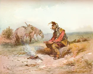 Esboço de Langham: O Bivouac, c1885