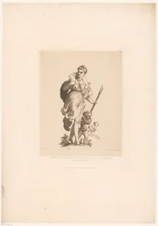 Diana na de jacht Fragmento da Decoração dos Espelhos do Banheiro de H.M. A Imperatriz no Palácio do Eliseu (título no objeto) Modern Etchings: Original e inédito (título da série)