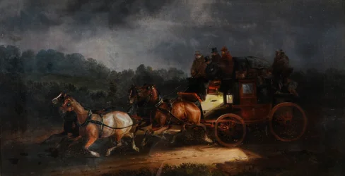 Correio Real de Leeds e Londres, c.1835 (óleo sobre tela)