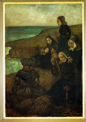 País do Mar - tríptico, painel direito (pintura sobre tela)