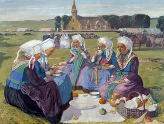 Mulheres de Plougastel no Pardon de Saint Anne-La-Palud