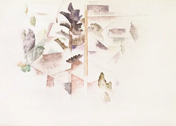Bermuda, Árvores e Arquitetura, c.1917 (wc on paper)