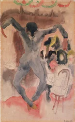 Black Dancing (wc sobre papel)