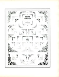 Coleção de cantos de molduras decorativas (impressão)