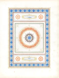 Composição Ornamental Concêntrica com Elementos Tipográficos (impressão)