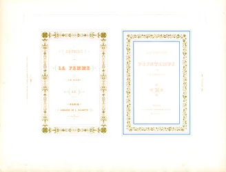 Molduras decorativas para títulos de livros de literatura francesa (impressão)
