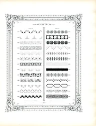 Bordaduras decorativas e padrões ornamentais (impressão)