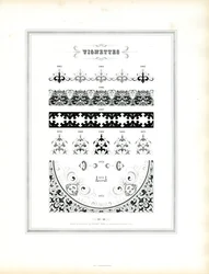 Vinhetas decorativas e elementos de margem (impressão)
