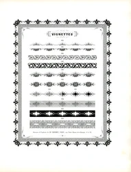Faixas decorativas florais e orlas ornamentais (impressão)