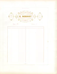 Papel timbrado dourado da Maison C. Derriey (impressão)