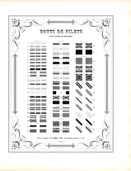 Elementos de linhas ornamentais para papéis decorativos (impressão)