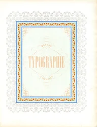Desenho de página de título ornamental para publicação tipográfica (impressão)