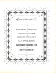 Tipos de letra ornamentais com moldura decorativa (impressão)