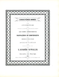Tipos de letra ornamentais com moldura decorativa (impressão)
