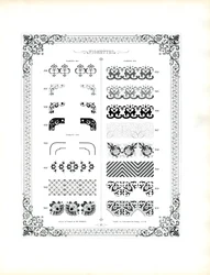 Vinhetas ornamentais e peças de canto (impressão)