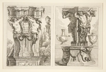 Dois desenhos para capitais decorativos