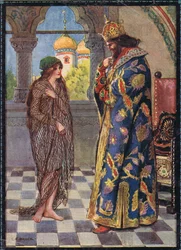 Ilustração de capa de Histórias Infantis de Lendas da Rumania por Moses Gaster (1856-1939) 1921