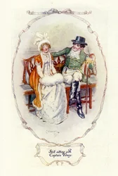 Ainda sentado com o Capitão Tilney, 1907 (ilustração)