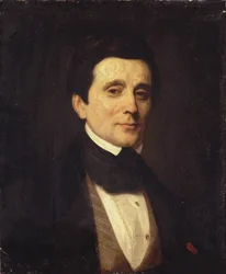 Retrato de Emile Deschamps (1791-1871) par Callande de Champmartin, Charles-Emile (1797-1883). Litografia a cores, , Colecção Privada