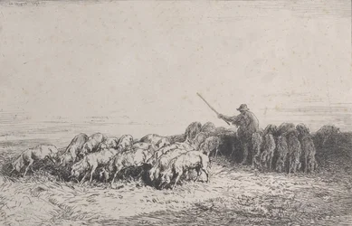 Uma manada de porcos, 1850.