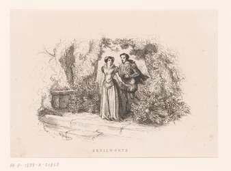 Casal em um jardim Kenilworth (título no objeto)