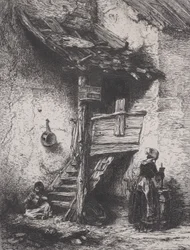 Escadas e Mulher Agitando, 1845.