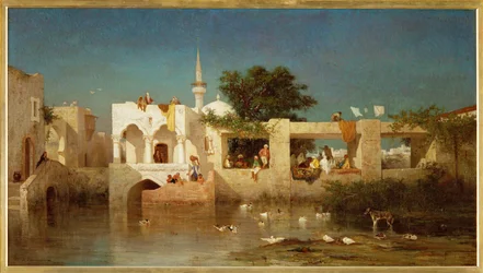 Café em Adalia (pintura sobre tela)