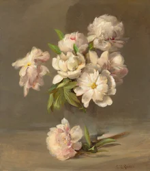 Peónias num vaso, c.1885 (óleo sobre tela)