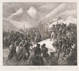 Travessia do Monte São Bernardo, início do século XIX (Litho)