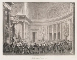 Napoleão Aceitando a Cruz de Ferro, início do 19º ano
século