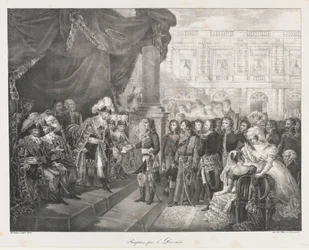 Recepção pelo Directoire, início do dia 19
século (litho)
