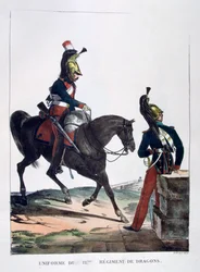 Uniforme do 12º Regimento de Dragões, França, 1823.