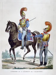 Uniforme do 1º Regimento de Carabiniers, França, 1823.