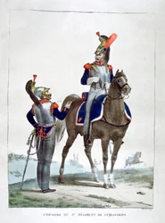 Uniforme do 1º Regimento de Chasseurs, França, 1823.