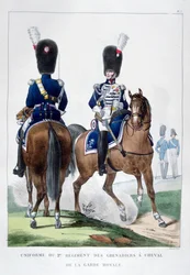 Uniforme do 2º Regimento de Granadeiros, França, 1823.