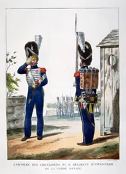Uniformes dos granadeiros .. da guarda real francesa, 1823.
