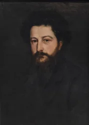 Retrato de William Morris nos seus trinta anos por Charles Fairfax Murray