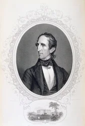 John Tyler, de "A História dos Estados Unidos", vol. II, de Charles Mackay, gravado por C. Holl