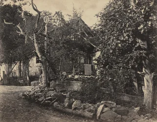 Cena Rural com Edifício de Pedra e Cruz, c. 1857.