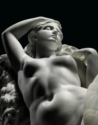 Uma figura em tamanho real de Rhodopis no pedestal, 1862