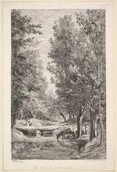 Um córrego no vale de Mondois, 1835-78.