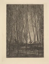 Veado na floresta, 1850.