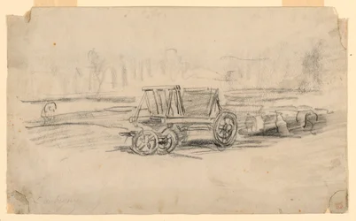 Desenho, Uma carroça agrícola, ca. 1850