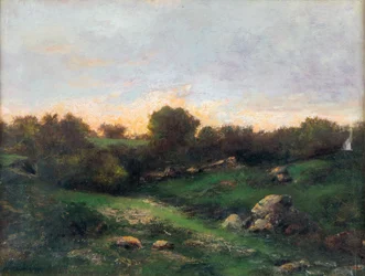 Paisagem em Barbizon, primeira metade do século XIX..