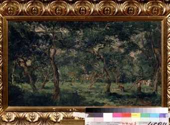 Pintura "The Olive Orchard" de Charles Francois Daubigny (1817-1878) 1870-1873 Museu Pushkin, Moscovo